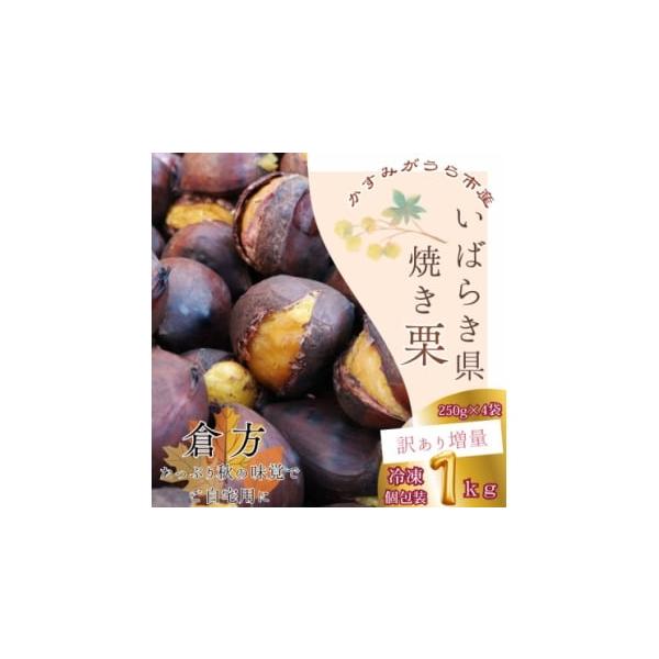 容量■お礼品の内容について・【訳あり増量】貴重品種『倉方』の焼き栗(冷凍)[250g×4セット]原産地:かすみがうら市■原材料・成分栗(かすみがうら市産)消費期限■賞味期限:製造日から4か月発送期日2026年1月より順次発送　※離島にはお届...