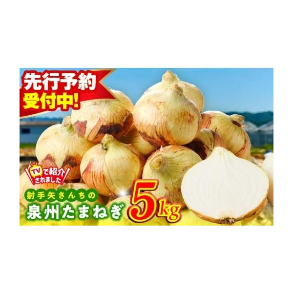 容量泉州たまねぎ5kg（10〜15玉）※画像はイメージです。消費期限お早めにお召し上がりください。発送期日2026年5月〜7月の期間で寄附受付順に発送予定配送常温 別送申込期日期間限定で受け付けております。事業者射手矢農園(株)申込条件何度...