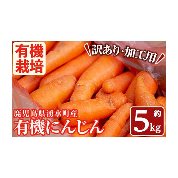 容量≪訳あり≫湧水町産有機にんじん(1箱)・約5kg※訳あり品になります。割れや傷みの他、根や芽があるものも混じることがございます。ご理解の上、ご寄附をお願いいたします。消費期限賞味期限：2週間(14日)程度※冷蔵での保管をおすすめいたしま...