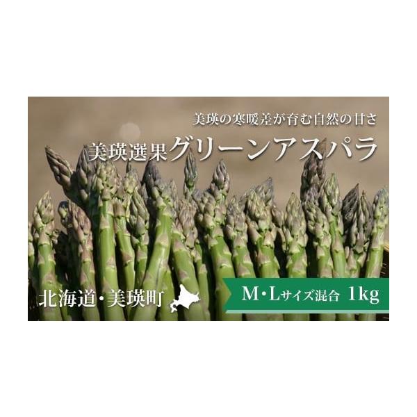 容量グリーンアスパラ(M・L混合)1kg消費期限返礼品が届きましたら、お早めにお召し上がりください。発送期日お届け時期：令和8年5月下旬〜6月中旬※天候によりお届けが1か月ほど前後する可能性がございますので、あらかじめご了承ください。 配送...