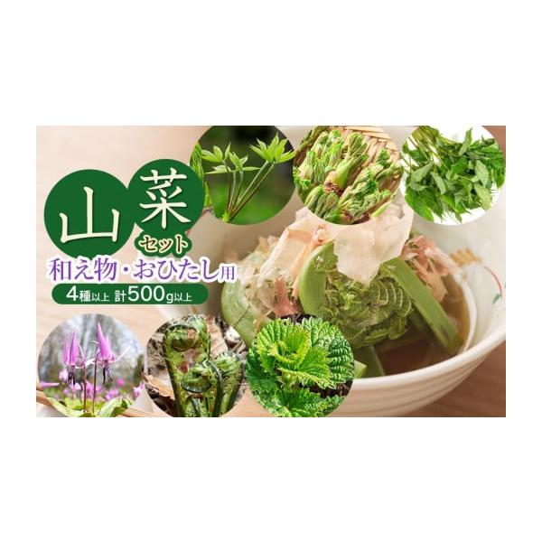 容量・山菜セット和え物　おひたし用　（4種以上）　計500g以上こしあぶら、タラの芽、山うるい（オオバギボウシ）、野みつば、かたくりの花、あぶらこごめ（赤こごみ）、コゴメ（こごみ）、あいこ、水ふき、赤ミズの中から4種以上、合計500g以上を...