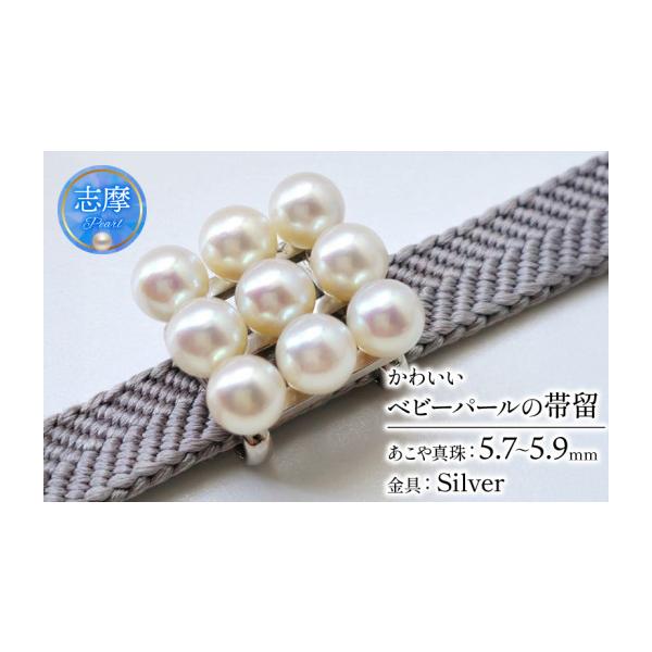 ふるさと納税 和装 三重県 志摩市 真珠 帯留 パール 5.7mm 〜 5.9mm 