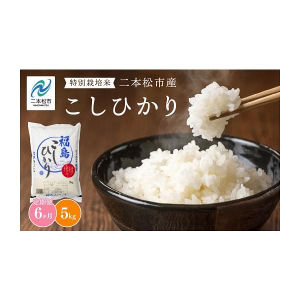 ふるさと納税 米 コシヒカリ 福島県 二本松市 定期便 こしひかり5kg×全