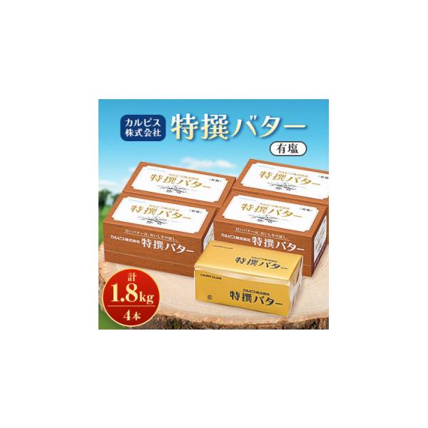 ふるさと納税 加工品等 バター 群馬県 館林市 「カルピス(株)特撰バター」450g(有塩)×4本 1631368