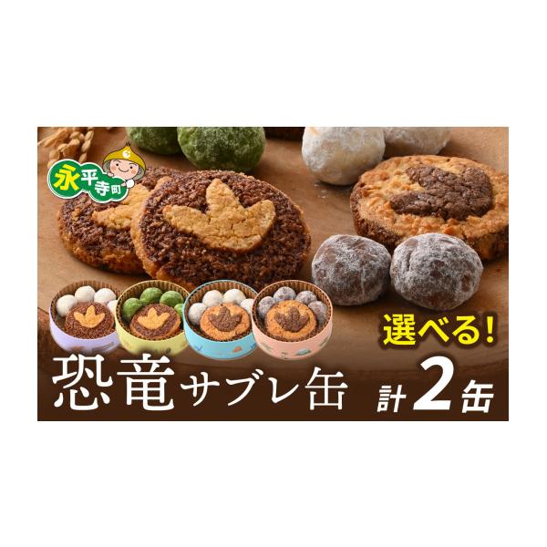 ふるさと納税 スナック・駄菓子 福井県 永平寺町 恐竜サブレ缶（小