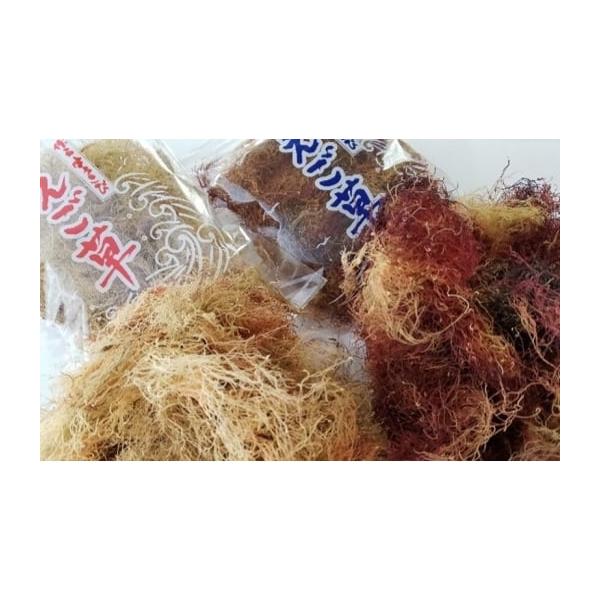 容量えご黒晒70g×1袋えご白晒50g×1袋青森県産黒晒：元のえご草を水洗いし、天日に1〜2回さらして乾燥したもの。磯の香りやや弱いですが、えご草本来の風味を感じられ、固さと弾力が魅力です。白晒：元のえご草を水洗いし、天日にさらして乾燥させ...