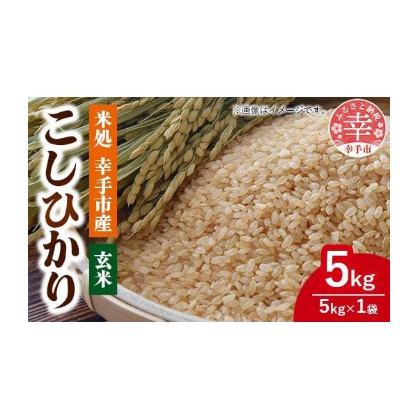 ふるさと納税 玄米 埼玉県 幸手市 令和7年幸手産 こしひかり 5kg×1袋