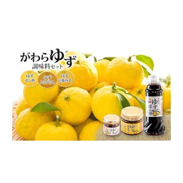 容量がわらゆずぽん酢しょうゆ300ml、がわらゆずとうがらし80g、がわらゆず田楽みそ150g、各1点　合計3点セット消費期限製造から常温270日発送期日配送常温 別送事業者一般社団法人大河原町観光物産協会申込条件何度も申し込み可