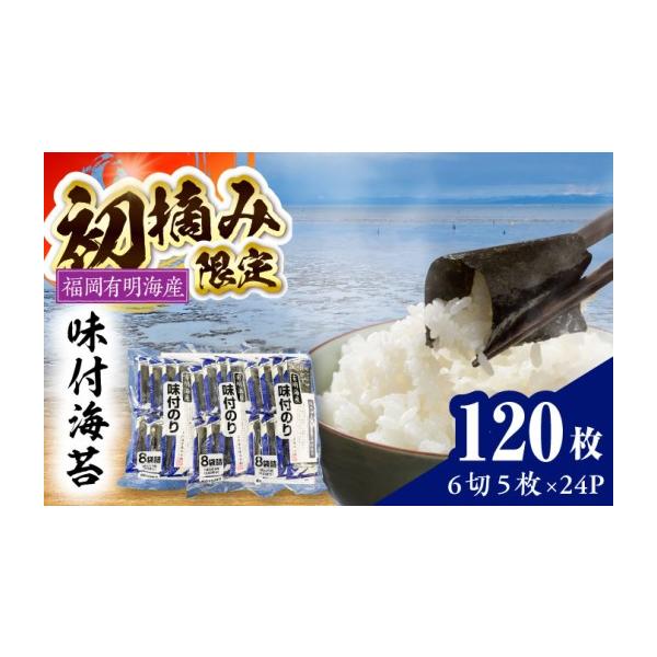 ふるさと納税 乾物 のり 福岡県 豊前市 初摘み限定 福岡有明のり 味付海苔 6切5枚×24P 《豊前市》 株式会社木村食品(千代海苔株式会社) VEH003
