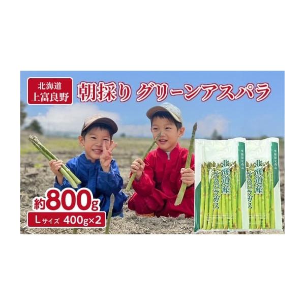 容量グリーンアスパラ800gサイズ：Lサイズ■心を込めてお届けいたします上富良野町の大自然が育んだ、私たちのこだわりのアスパラガスをぜひご賞味ください。お届けするアスパラガスは、すべて手作業で丁寧に収穫したものです。食べた方が感動する美味し...