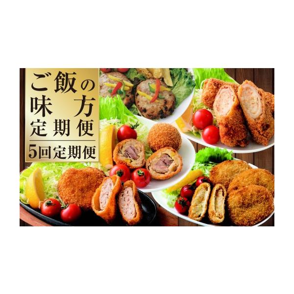 ふるさと納税 惣菜・レトルト 冷凍 熊本県 上天草市 R8年熊本地震復興支援 5回定期便 ご飯の味方定期便 ハンバーグ コロッケ 大砲巻き メンチカツ 定期 定期…