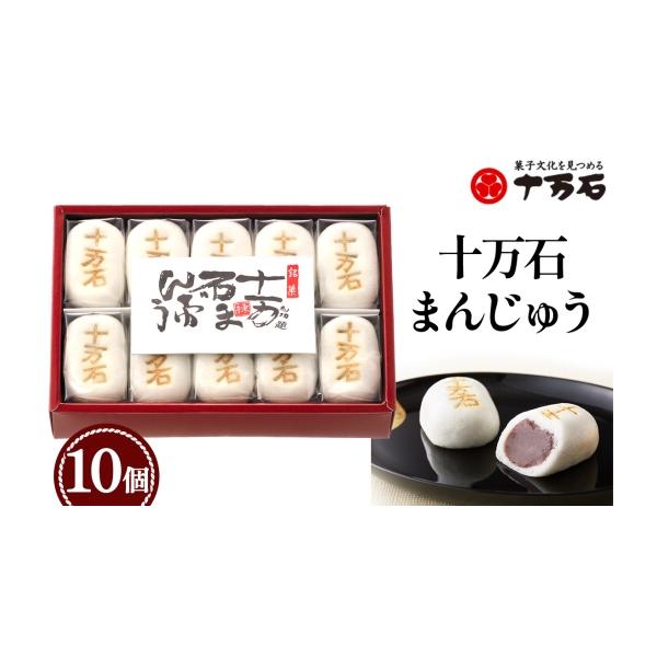 ふるさと納税 菓子 饅頭 埼玉県 行田市 十万石まんじゅう　10個入 ／ 和菓子 饅頭 おまんじゅう おやつ 行田名物 十万石ふくさや 銘菓 こしあん 自家炊き しっ…