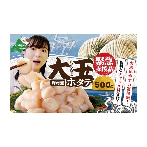 ふるさと納税 魚貝類 ホタテ 北海道 別海町 大人気 北海道 野付産 大玉 ホタテ 500g 約15玉前後 ( ほたて 帆立 冷凍 刺身 不揃い 天然 生食 特大 緊急支援 訳…