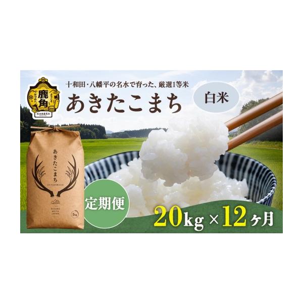 秋田産 あきたこまち中米 白米 20kg ふるさと納税 米 あきたこまち 秋田県 鹿角市 《 先行予約 》 定期便