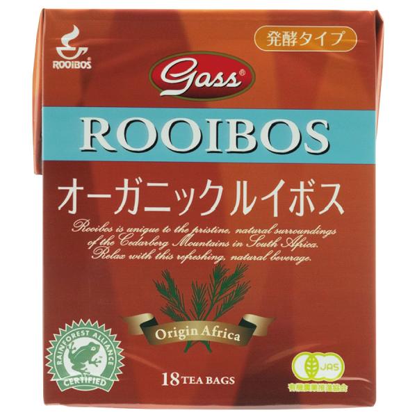 Gass オーガニックルイボス 32.4g 18包 ノンカフェイン 有機発酵ルイボス茶葉 有機JAS認証