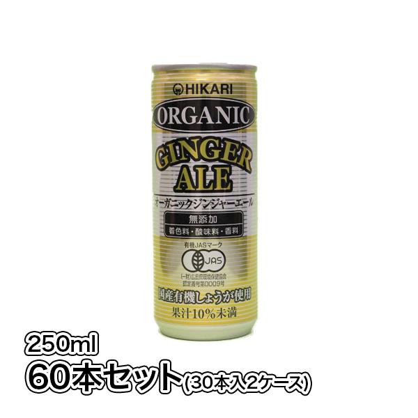 送料無料 光食品 オーガニックジンジャーエール 2ケース(60本)