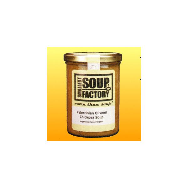 オーガニックスープ　SMALLEST SOUP FACTORY　スープ　ほくほく食感なひよこ豆とオリーブオイルの香り広がる聖書の地スープ