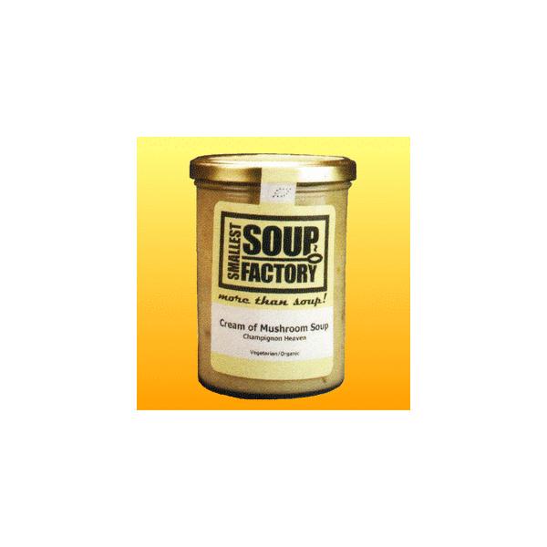 オーガニックスープ　SMALLEST SOUP FACTORY　スープ　やわらかマッシュルームをコトコト煮込んで仕上げた濃厚クリームスープ