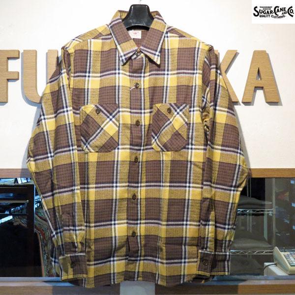 売切れ】シュガーケーン ネルシャツ Sugar Cane ツイルチェック長袖 