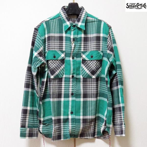 シュガーケーン フィクションロマンス　ツイルチェック ワークシャツ フランネル SUGAR CANE シュガーケーン ネルシャツ Sugar Cane FICTION ROMANS