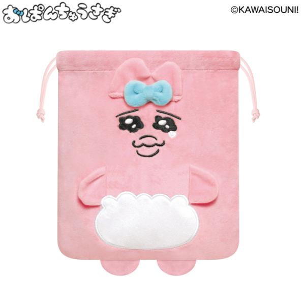 他サイト： [メール便対応]おぱんちゅうさぎ ダイカット巾着 なみだ（可哀想に！ KAWAISOUNI！ 巾着 ポーチ メイクポーチ コスメポーチ 化粧ポーチ 小物入れ）の商品画像
