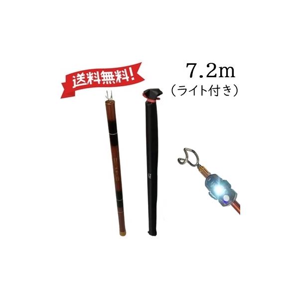 【ライト付き】7.2mケーブルキャッチング ミニ、通線フィッシャー、ケーブル通線工具・ケーブル入線工具・カーボン製