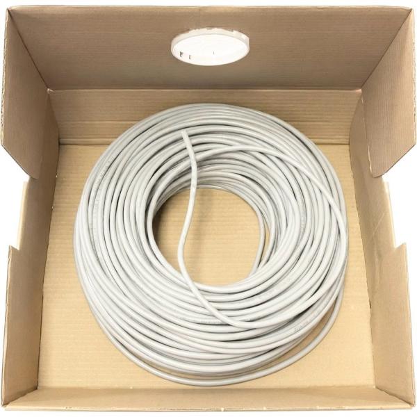 Cat6A UTP LANケーブル 灰色グレー100m巻 10Gギガビット伝送対応 Fluke試験合格品 レングスマーク付きランケーブル