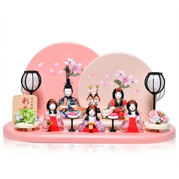 江戸木目込人形お雛様5人飾り 江戸木目込人形お雛様5人飾り