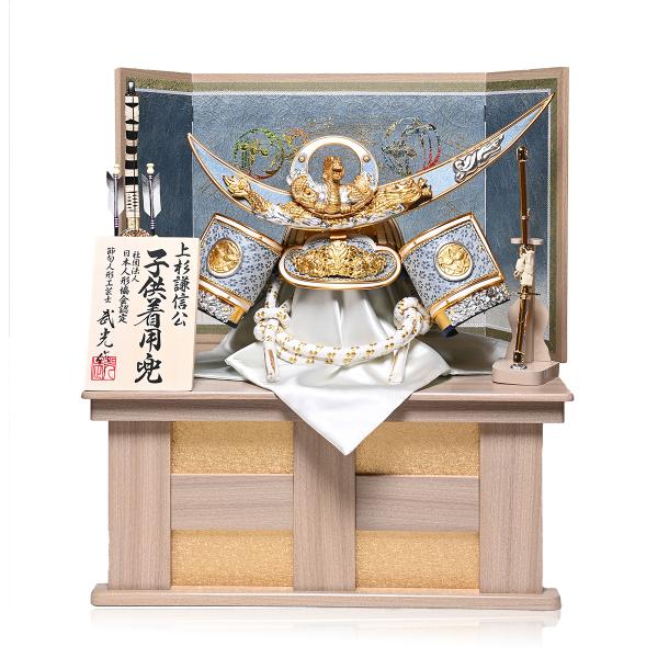 五月人形 上杉謙信 五月人形 兜 和モダン 上杉謙信＜高品質専用ケース入＞人形の川