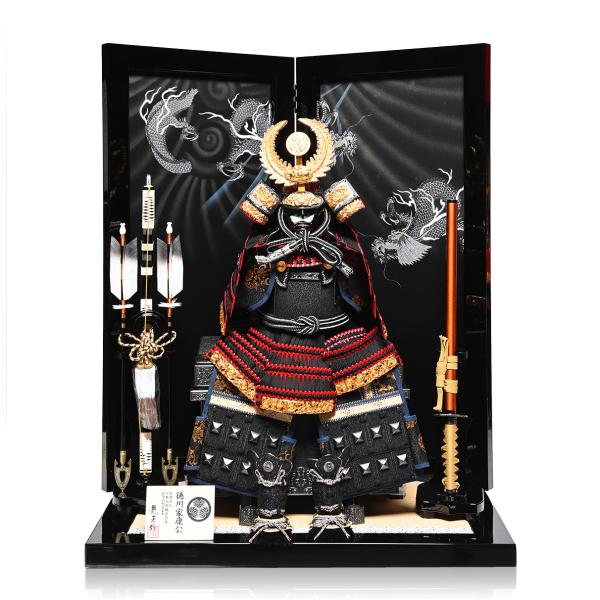 徳川家康公12号鎧飾り 12号 鎧 徳川家康 公 五月人形 鎧飾り コンパクト収納 兜 端午の