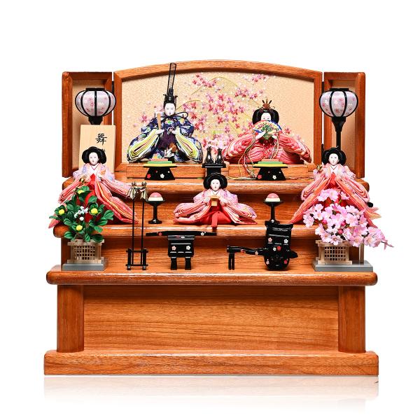 雛人形 五人飾】【雛人形】三段飾芥子親王豆官女:紗菜雛:華芳 雛人形 五人飾】【雛人形】三段飾芥子親王豆官女:紗菜雛:華芳