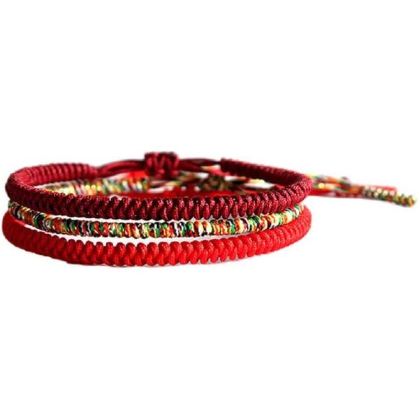並行輸入品】中国幸運の赤い紐ブレスレット チベット仏教の祈り