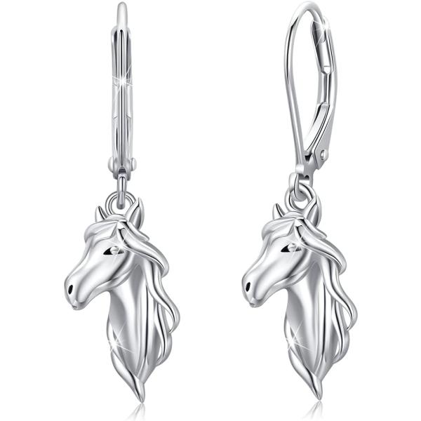 並行輸入品】馬のイヤリング 925スターリングシルバー 動物 馬