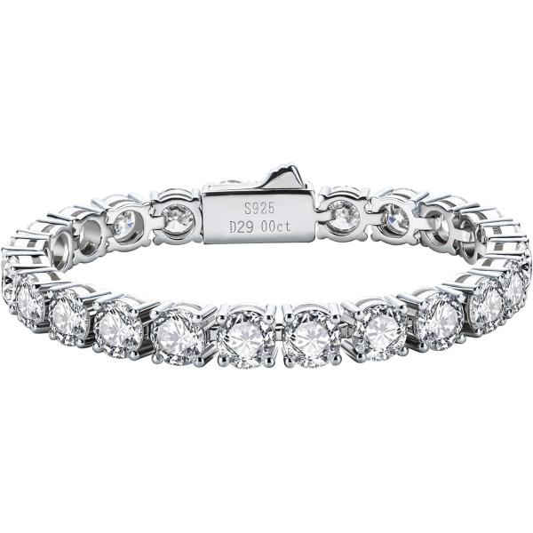 ゴールドメッキ モアサナイトブレスレット 18金 プラチナ ブレスレット】K18 Pt950 ゴールドブレスレット