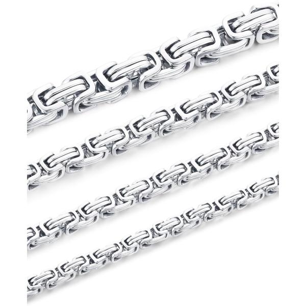 58㎝幅 6mm【ビザンチン】 ヨーロッパ シルバー925 ネックレス チェーン