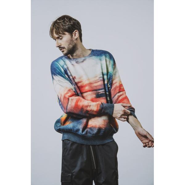 タイムセール　NO ID.　ノーアイディー　Sunrise プリントニット BIG-PO　特別価格