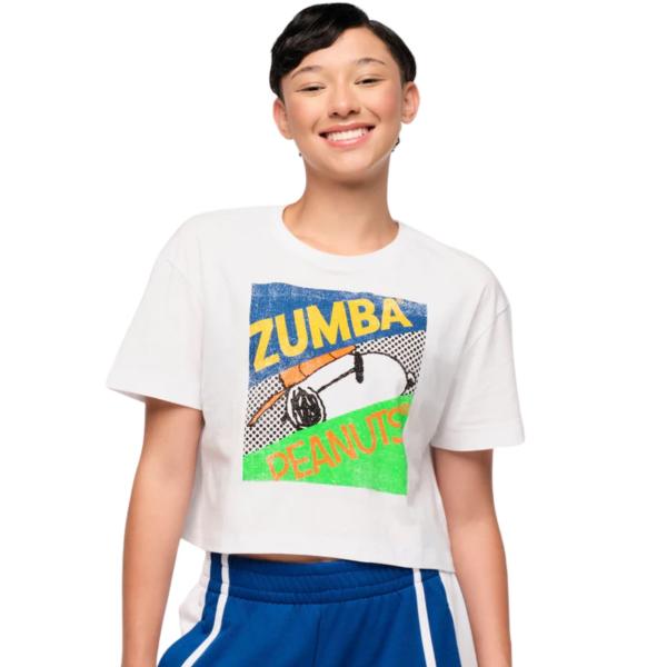 ズンバ ZUMBA X Peanuts スヌーピー クロップ丈 Tシャツ ズンバ ZUMBA X Peanuts スヌーピー クロップ丈 Tシャツ