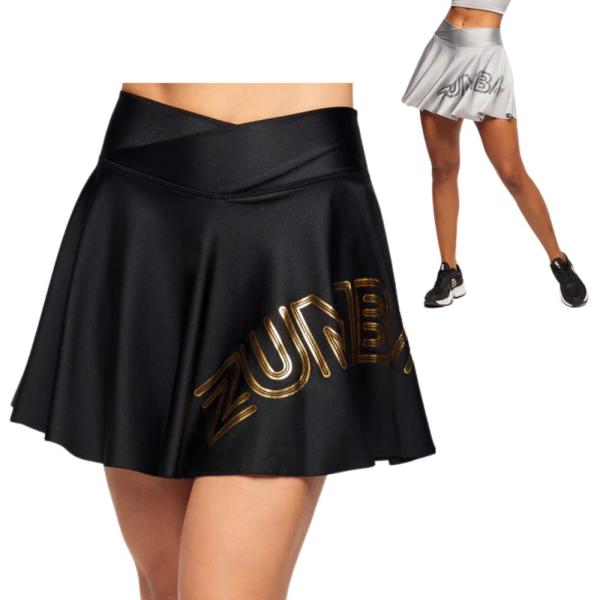 ZUMBA 正規品　スカート　シルバーグレー WOMEN サッカーセミジャガード スカート シルバーグレー 071644304