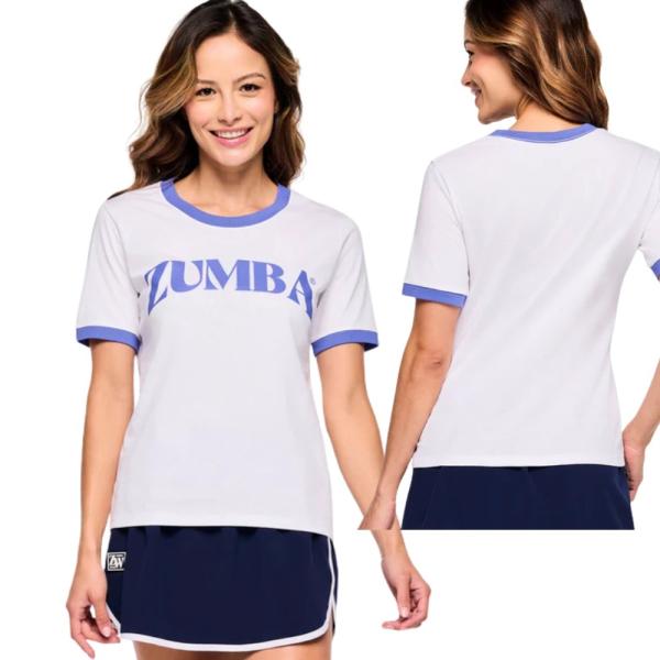 ズンバ（ZUMBA） ZUMBA Out Loud ロゴ リンガー Tシャツ ホワイト
