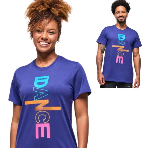 ズンバ ZUMBA DANCE ロゴ Tシャツ ネイビー ユニセックス メンズ