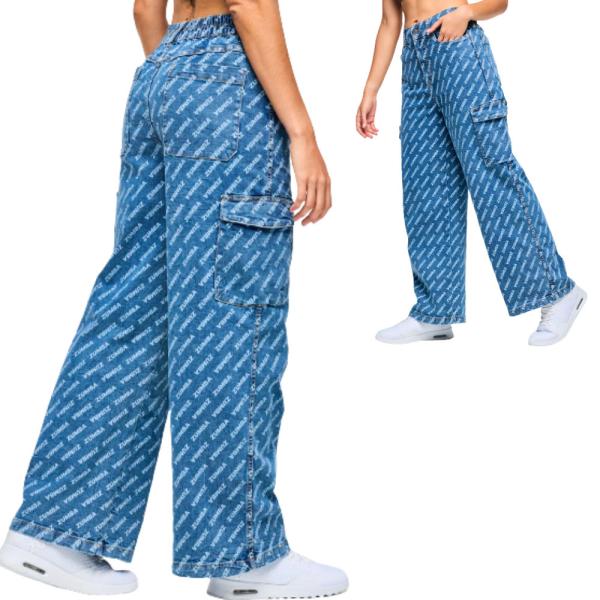 ズンバ（ZUMBA） デニム バギーパンツ ユニセックス Blue Jean