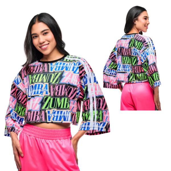 ズンバ ZUMBA ロゴ オーバーサイズ クロップ丈 Tシャツ レディース 取り寄せ