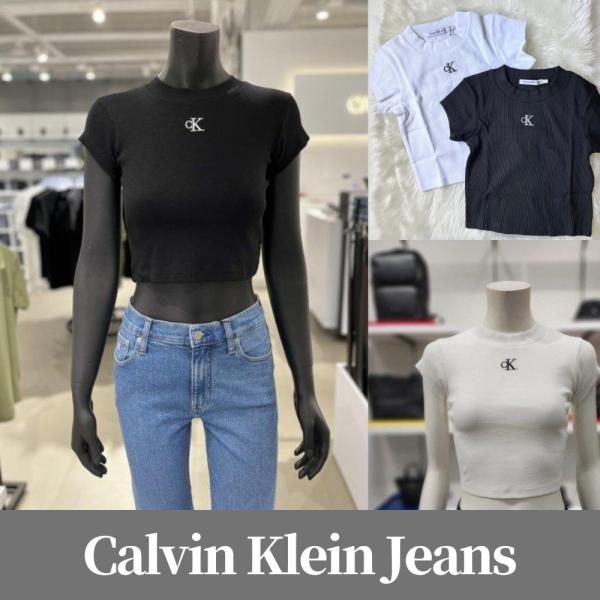 カルバンクライン Calvin Klein ブランド Tシャツ CK ロゴ リブ