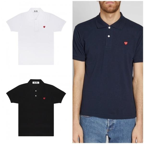 コムデギャルソン ポロシャツ リトルレッドハート プレイ Play Little Red Heart Polo Shirt Comme Des Garcon ブラック ホワイト ネイビー 取り寄せ Com 1019 Stone1 ヤフー店 通販 Yahoo ショッピング