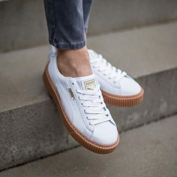 puma women's basket platform core fashion sneaker