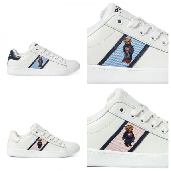 ポロ ラルフ ローレン スニーカー Polo Ralph Lauren ポロベアー ブルー ピンク 18 5 取り寄せ Supersport Tn