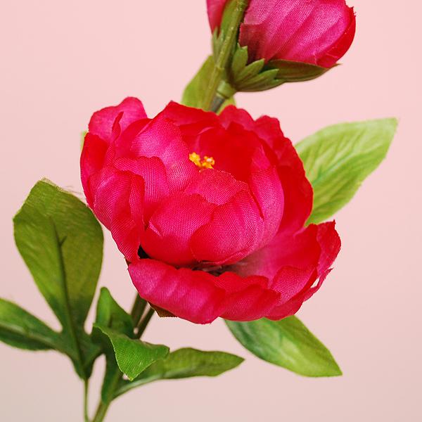 シルクフラワー】3輪ピオニー（西洋シャクヤク） ※赤のみ【領収書発行