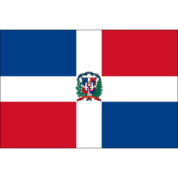 外国旗】ドミニカ共和国国旗（アクリル） サイズ：90×135cm【領収書 