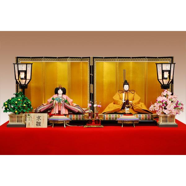 京雛 桐竹鳳凰黄櫨染之御束帯 平安寿峰作−人形のフタバ : フタバ装飾