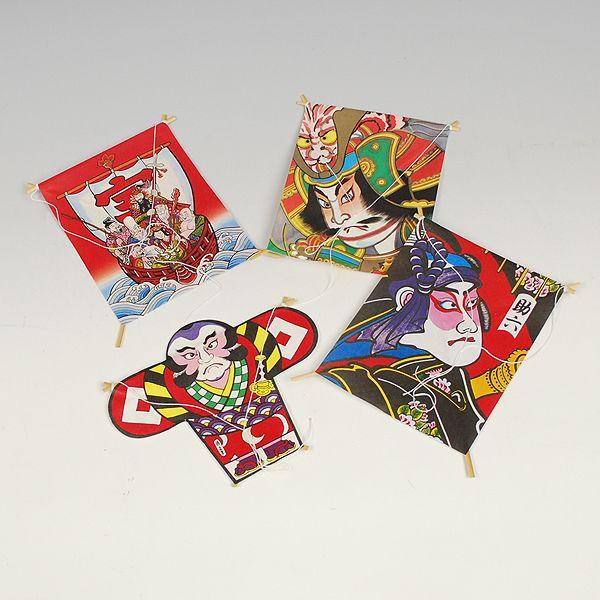 お正月用品】印刷凧（ミニ） 4枚セット【領収書発行】 : フタバ装飾